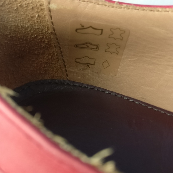 780cad Paul Smith AFTON Cherry Red Leather Brogue Oxford Women us7 Made in Italy - Picture 11 of 13